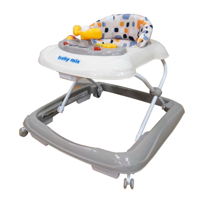 BABY MIX Kūdikių vaikštynė su silikoniniais ratukais, smėlio spalvos, 39120, OSK-J888ES