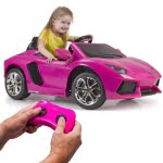 FEBER Elektrinis automobilis Lamborghini Aventador 6V, rožinis
